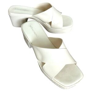 Jeffrey Campbell Womens Bubblegum Ivory Platform Sandals
